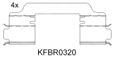 Brake pad set KY82159 AUDI4H6698451A