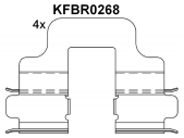 Brake pad set KY81622 OPEL 1605122