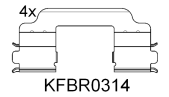Brake pad set KY82218 MERCEDES 0004203800