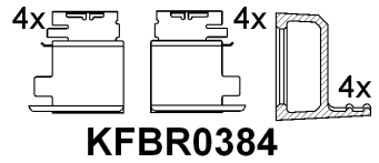 Brake pad set KY42240 CITROEN