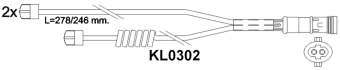 Brake pad set KY51253 DAF 1436901