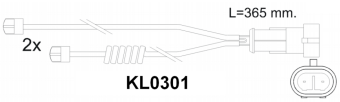 Brake pad set KY51253 DAF 1436901