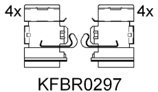 Brake pad set KY82054 DODGE 2AMV3163AA