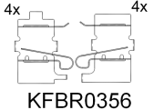 Brake pad set KY82177 JEEP 2AMV3327AA