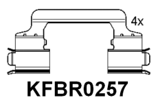 Brake pad set KY81957F LAND ROVER LR-016962