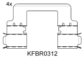 Brake pad set KY82120 LAND ROVER LR-036574