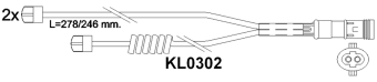 Brake pad set KY51040 MAN 81508205005