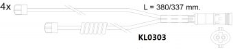 Brake pad set KY51088 MAN 81508046028