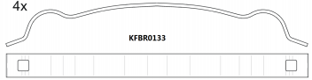 Brake pad set KY51423 SCANIA RS188923057317900