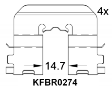 Brake pad set KY82036 SSANGYONG 48413-350A0